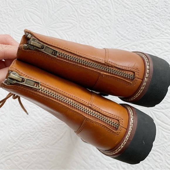 Madewell The Citywalk Lugsole Lace-Up Boot, English Saddle - Picture 8 of 12